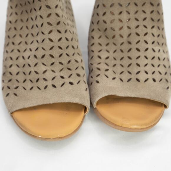 Korks Tan Suede Cayleigh Ankle Block Heel Sandals Shoe Size 7 - Picture 4 of 12